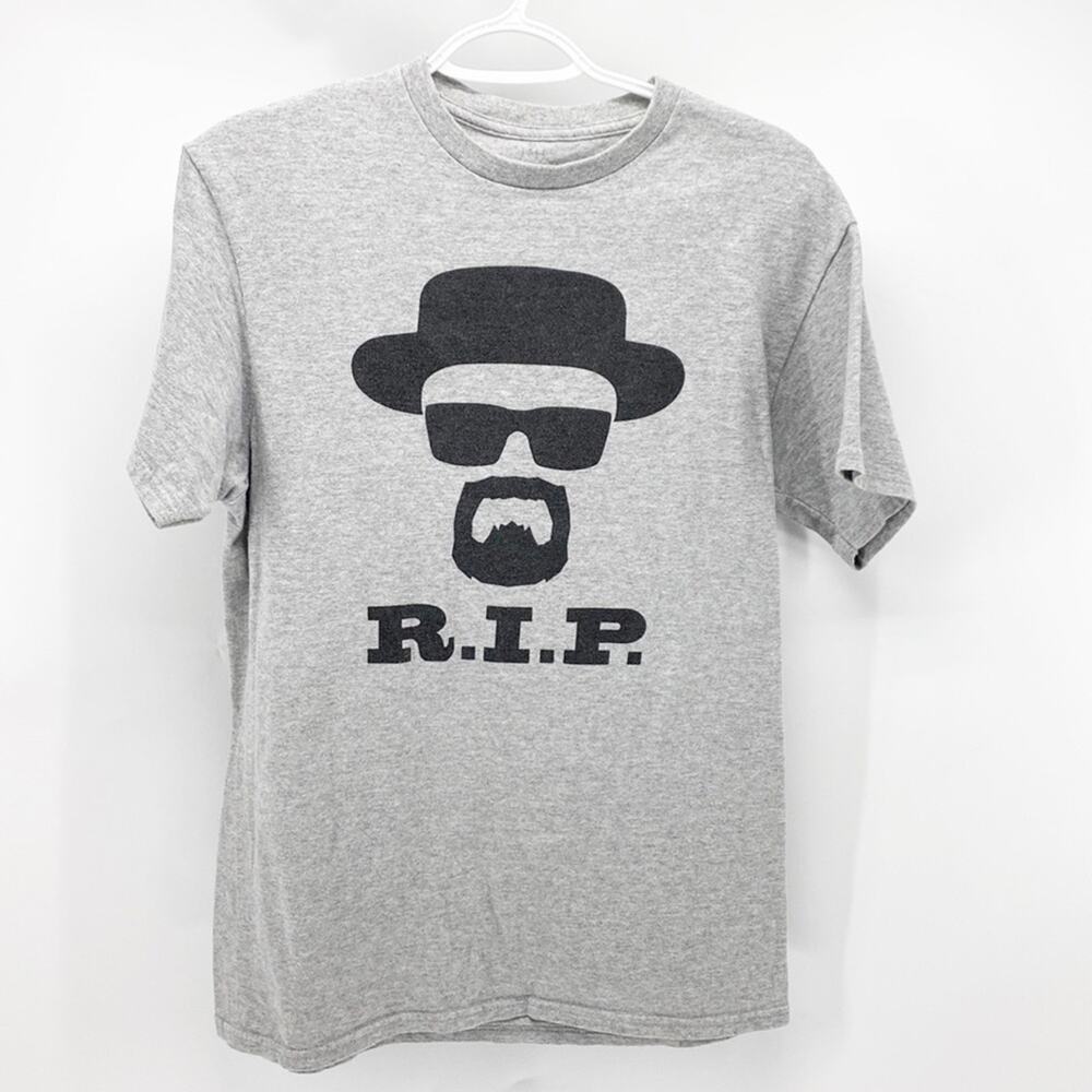 Breaking Bad Walter tshirt street wear casual gray sz S unisex